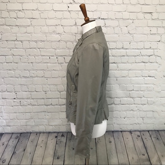 Black Rivet Vegan Leather Scuba Jacket - Picture 5 of 6